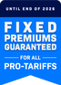 Guarantee of stable premiums for adult private insurance tariffs (FC100, BC100, PC100, Pro) by ottonova valid until 2025 – accessibility-compliant graphic