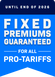 Blue badge with text: fixed premiums guaranteed until end of 2026 for all ottonova pro health insurance tariffs