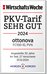 WirtschaftsWoche Auszeichnung 2024: PKV-Tarif von ottonova FC100-10 PVN mit Bewertung sehr gut von Morgen und Morgen